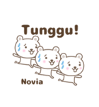 Cute bear stickers name, Novia（個別スタンプ：12）