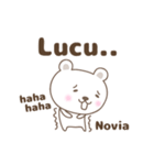 Cute bear stickers name, Novia（個別スタンプ：18）