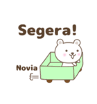 Cute bear stickers name, Novia（個別スタンプ：33）