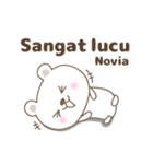 Cute bear stickers name, Novia（個別スタンプ：37）