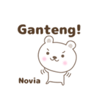 Cute bear stickers name, Novia（個別スタンプ：39）