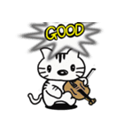 音楽動物はバイオリンビオラを演奏する（個別スタンプ：5）