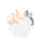 猫も一緒に（個別スタンプ：6）