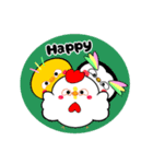 まんまるマユ毛ペンギンと仲間たち。（個別スタンプ：4）