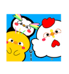 まんまるマユ毛ペンギンと仲間たち。（個別スタンプ：6）