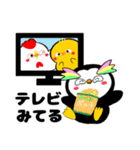 まんまるマユ毛ペンギンと仲間たち。（個別スタンプ：19）