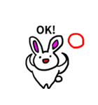 頻出！うさぎのあいさつスタンプ（個別スタンプ：2）