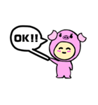 ぶたさん、シンプルな一言（個別スタンプ：21）