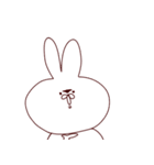 ゆるなぞなうさぎ（個別スタンプ：3）