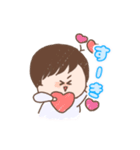 ゆるい男の子と女の子（個別スタンプ：9）