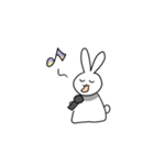 お花畑のうさぎ（個別スタンプ：3）