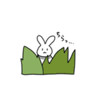お花畑のうさぎ（個別スタンプ：5）