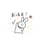 お花畑のうさぎ（個別スタンプ：15）