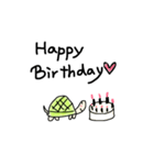 手描きのゆる〜いカメ 敬語（個別スタンプ：39）