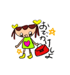 こどもが描いたスタンプ風です（個別スタンプ：6）