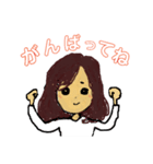 愛しの彼へ送る 朝が弱い女子スタンプ。（個別スタンプ：5）