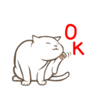 にゃんこステッカー（白猫）（個別スタンプ：37）
