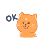 オレンジ独眼ネコ: 日本語ver.（個別スタンプ：13）