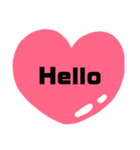 ハートでごあいさつ2(English)（個別スタンプ：1）