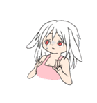 とてもかわいいエプロンうさみみ女（個別スタンプ：7）