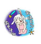 とてもかわいいエプロンうさみみ女（個別スタンプ：9）
