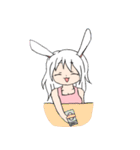 とてもかわいいエプロンうさみみ女（個別スタンプ：10）