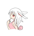 とてもかわいいエプロンうさみみ女（個別スタンプ：40）