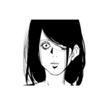 黙っていれば美人な女の子with厳しいネコ、（個別スタンプ：7）