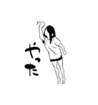 黙っていれば美人な女の子with厳しいネコ、（個別スタンプ：20）