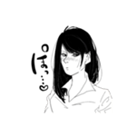 黙っていれば美人な女の子with厳しいネコ、（個別スタンプ：22）