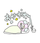 蝶々の着ぐるみを着た女の子のスタンプ（個別スタンプ：3）