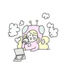 蝶々の着ぐるみを着た女の子のスタンプ（個別スタンプ：14）