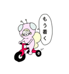 蝶々の着ぐるみを着た女の子のスタンプ（個別スタンプ：16）