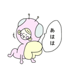 蝶々の着ぐるみを着た女の子のスタンプ（個別スタンプ：38）