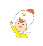 ニワトリ帽子の坊や（個別スタンプ：17）