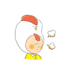 ニワトリ帽子の坊や（個別スタンプ：21）
