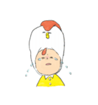 ニワトリ帽子の坊や（個別スタンプ：24）