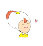 ニワトリ帽子の坊や（個別スタンプ：25）