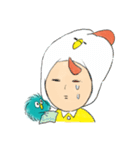 ニワトリ帽子の坊や（個別スタンプ：30）