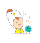 ニワトリ帽子の坊や（個別スタンプ：33）