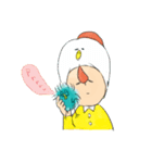 ニワトリ帽子の坊や（個別スタンプ：36）