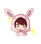うさパーカーうさこちゃんスタンプ（個別スタンプ：4）