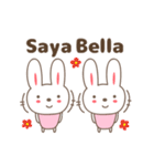 Cute rabbit stickers name, Bella（個別スタンプ：1）