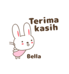 Cute rabbit stickers name, Bella（個別スタンプ：3）