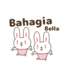 Cute rabbit stickers name, Bella（個別スタンプ：4）