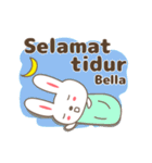 Cute rabbit stickers name, Bella（個別スタンプ：8）