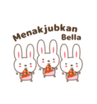 Cute rabbit stickers name, Bella（個別スタンプ：9）