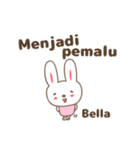 Cute rabbit stickers name, Bella（個別スタンプ：11）