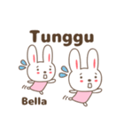 Cute rabbit stickers name, Bella（個別スタンプ：12）