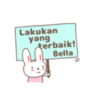Cute rabbit stickers name, Bella（個別スタンプ：14）
